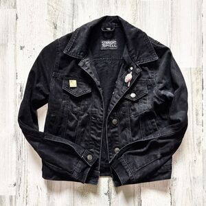 Straight to Hell Black Denim Jacket Size XS